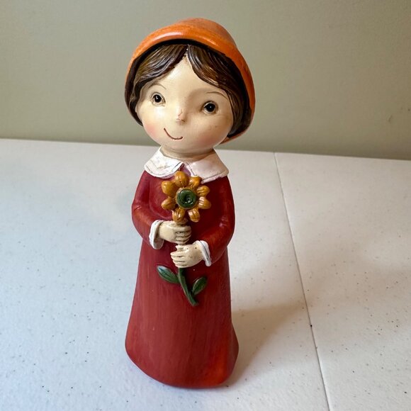 Thanksgiving Figurines Set Of 4 - Pilgrims and Native American Resin Figures - Picture 6 of 16